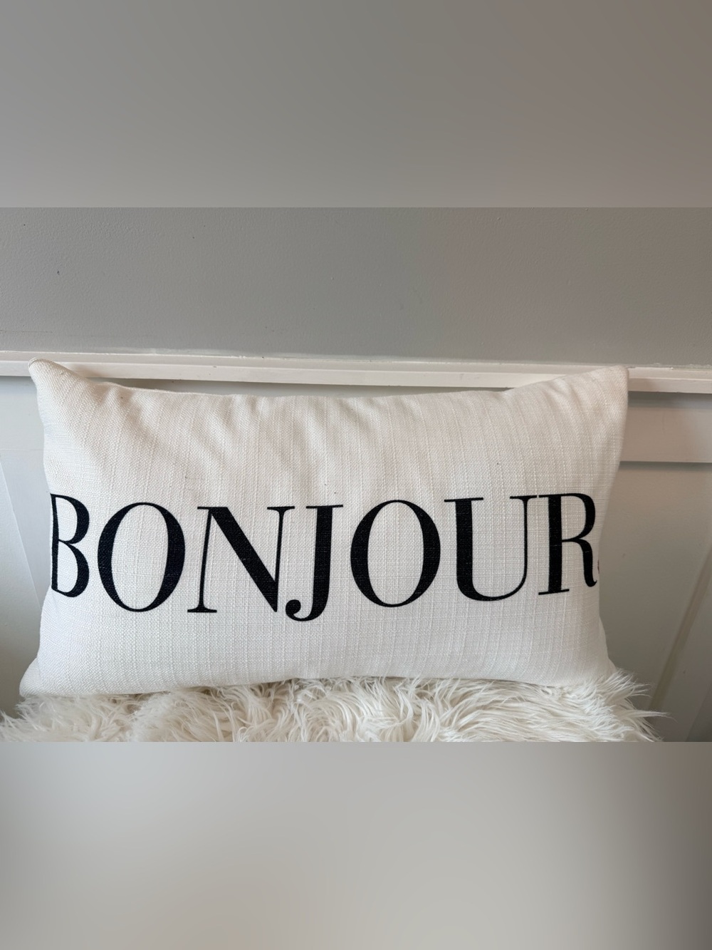 💫4/$25 • City Chic Canvas Bonjour Accent Pillow